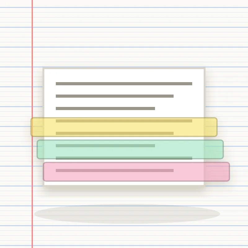 Règles de lecture colorées