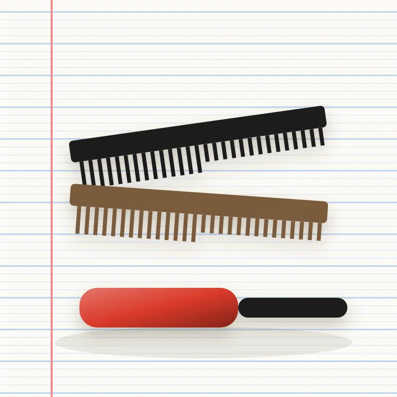 Lot de peignes et brosses