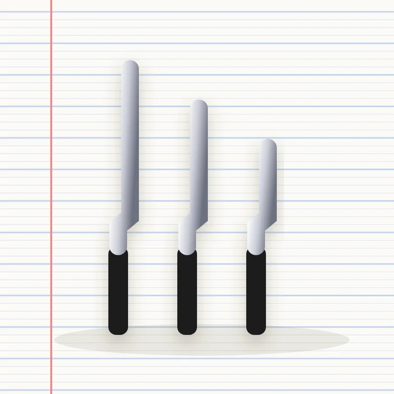 Spatules coudées et corne