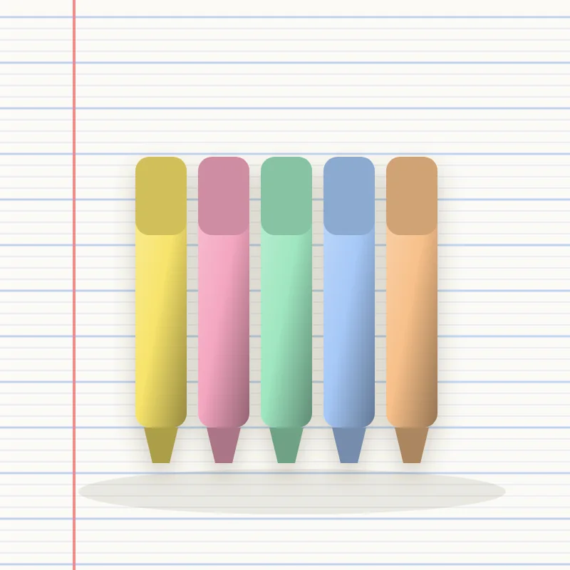 Surligneurs pastel